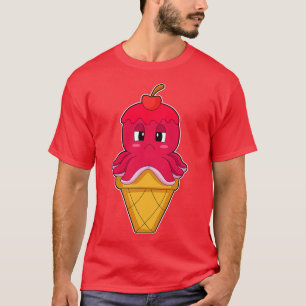 Octopus Waffle ice cream Cherry T-Shirt