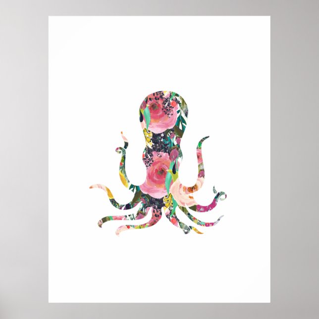 Octopus wall art nursery print (Front)