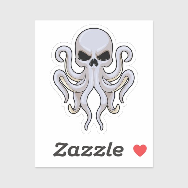 Octopus with 8 Arms & Skull (Sheet)