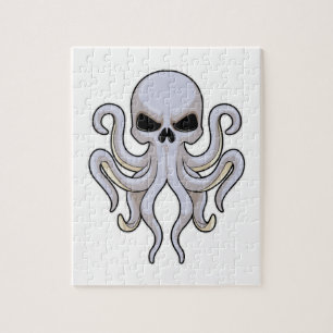 Octopus with 8 Arms & Skull Jigsaw Puzzle