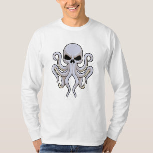 Octopus with 8 Arms & Skull T-Shirt