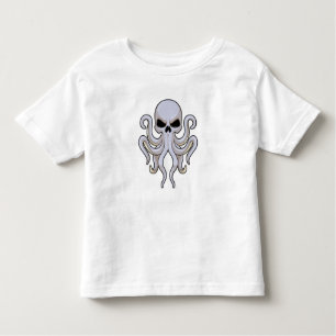 Octopus with 8 Arms & Skull Toddler T-Shirt