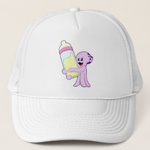 Octopus with Baby bottle Milk Trucker Hat