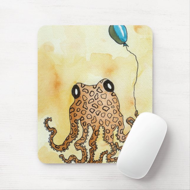 Octopus with Balloon Mouse Pad (With Mouse)