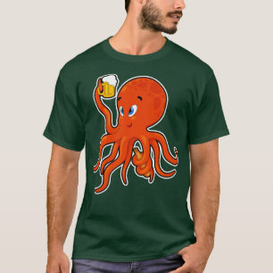 Octopus with Beer Beer bottle T-Shirt