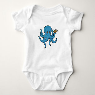 Octopus with Book Baby Bodysuit