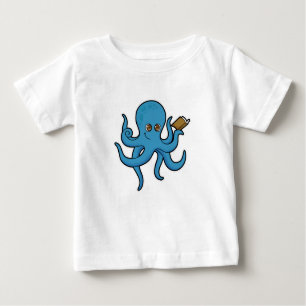 Octopus with Book Baby T-Shirt