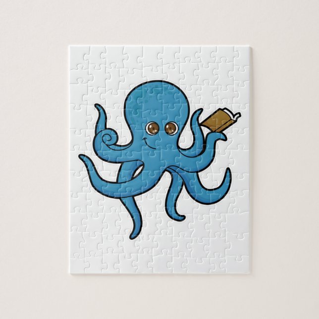 Octopus with Book Jigsaw Puzzle (Vertical)