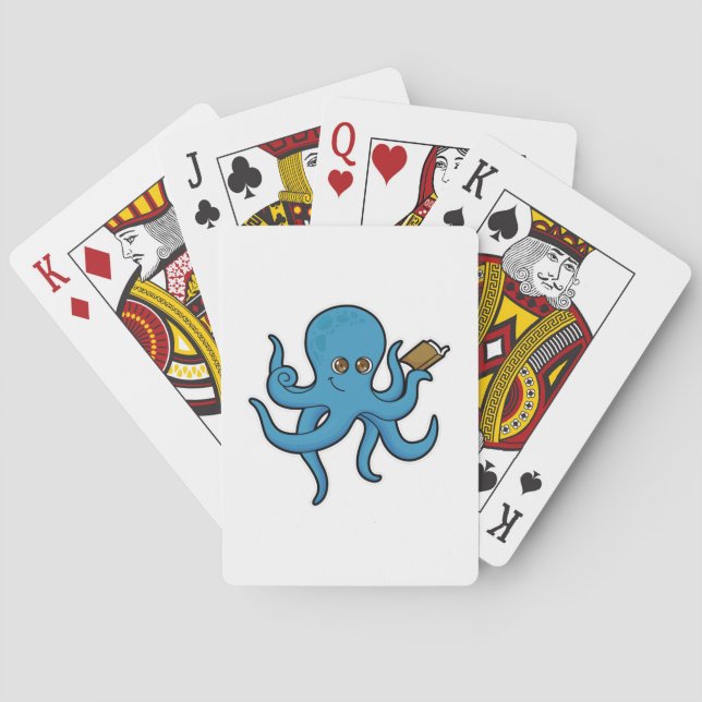 Octopus with Book Playing Cards (Back)