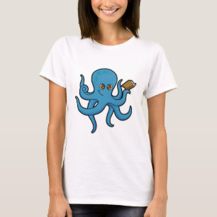 Octopus with Book T-Shirt