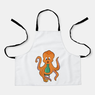 Octopus with Bottle.PNG Apron