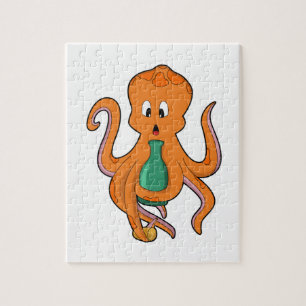 Octopus with Bottle.PNG Jigsaw Puzzle
