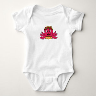 Octopus with Cake Baby Bodysuit
