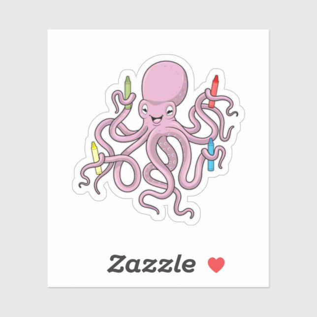 Octopus with Crayon (Sheet)