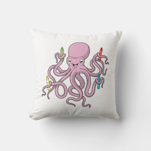 Octopus with Crayon Cushion