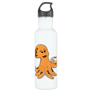 Octopus with Cup of Coffee 710 Ml Water Bottle
