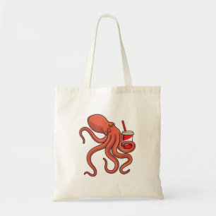 Octopus with Drink Tote Bag