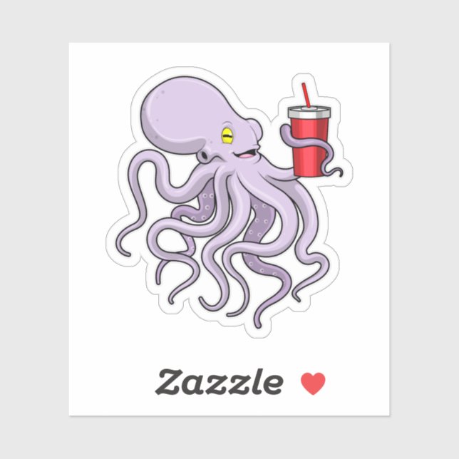 Octopus with Drinking mug (Sheet)