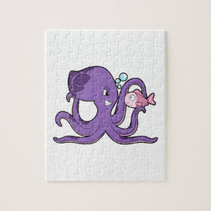 Octopus with Fish.PNG Jigsaw Puzzle