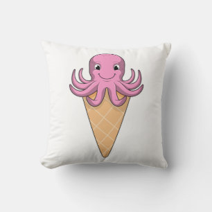 Octopus with Ice cream cone Cushion