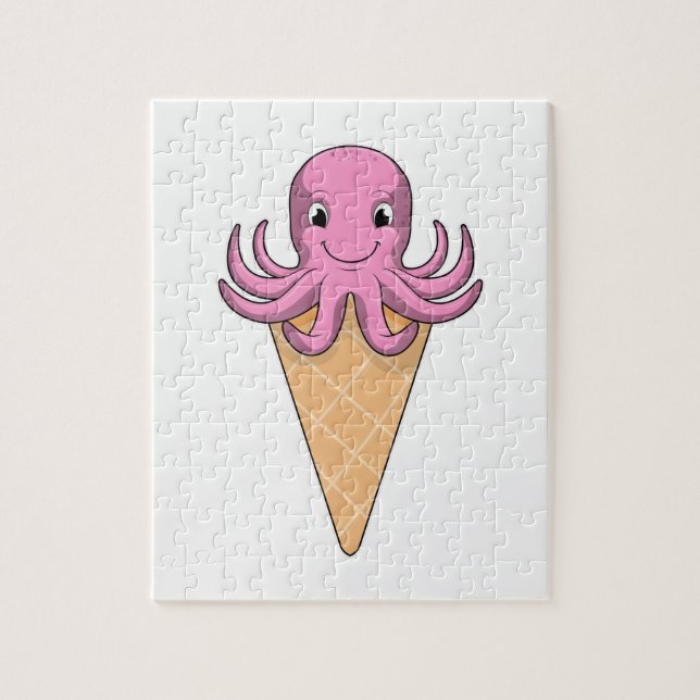 Octopus with Ice cream cone Jigsaw Puzzle (Vertical)