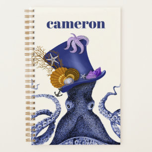 Octopus with Nautical Hat Planner