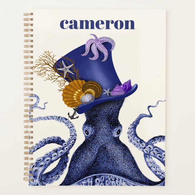 Octopus with Nautical Hat Planner (Front)