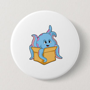 Octopus with Packet.PNG 7.5 Cm Round Badge
