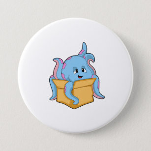 Octopus with Packet.PNG 7.5 Cm Round Badge
