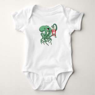 Octopus with Popcorn Baby Bodysuit