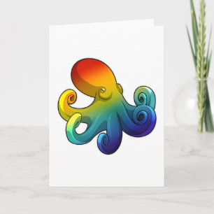 Octopus with Rainbow Card