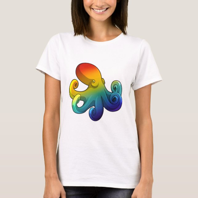 Octopus with Rainbow T-Shirt (Front)