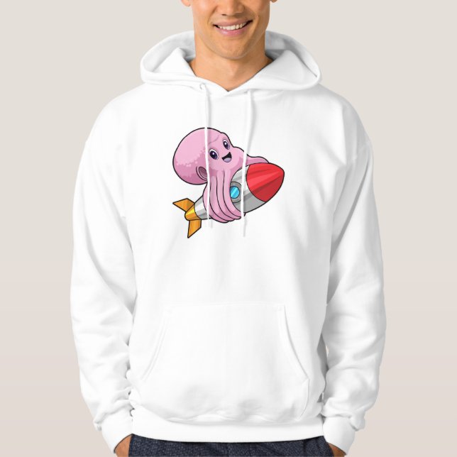 Octopus with Rocket Hoodie (Front)