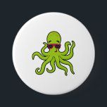 Octopus with Sunglasses 7.5 Cm Round Badge<br><div class="desc">This design is the perfect gift for a birthday,  Christmas and other celebrations. It is suitable for women,  men and kids.</div>