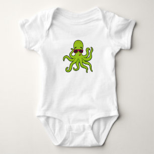 Octopus with Sunglasses Baby Bodysuit