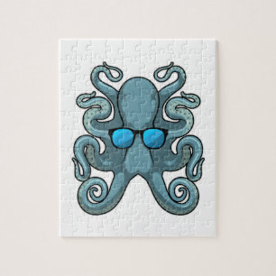 Octopus with Sunglasses Jigsaw Puzzle