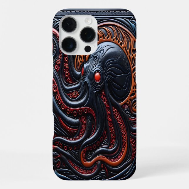 Octopus Wonder: Vibrant Patterns iPhone Case (Back)