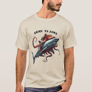 Octopus Wrapped Around a Great White Shark URM T-Shirt