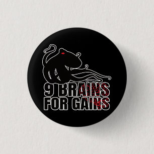 Octopuses Octopus Squid Cephalopoda – Marine Geek 3 Cm Round Badge