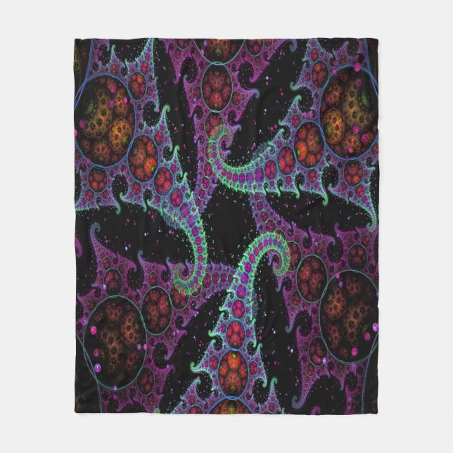 Octopus's Garden Fleece Throw (Front)