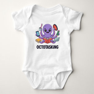 Octotasking Creature in Multitask Mode Baby Bodysuit
