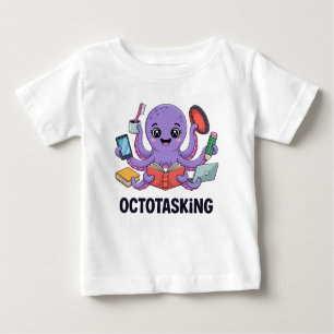Octotasking Creature in Multitask Mode Baby T-Shirt