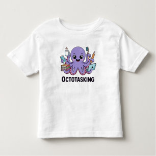 Octotasking Creature in Multitask Mode Toddler T-Shirt