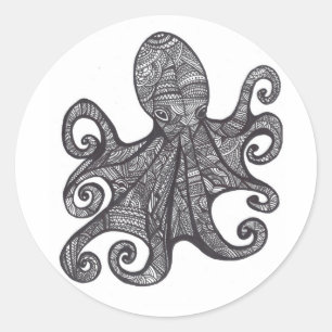 OctoZen Classic Round Sticker