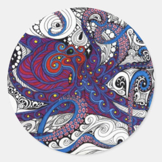 octpus! classic round sticker