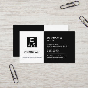 Oculist   optican business card