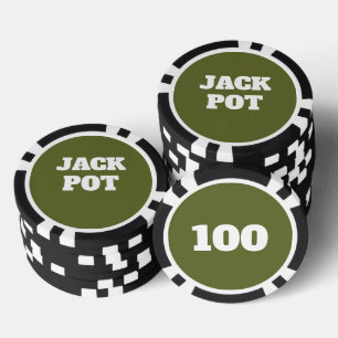 OD green custom casino poker chips
