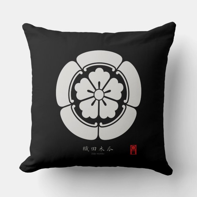 Oda Mokkou | KAMON [ Japanese Family Crest ] Cushion (Front)