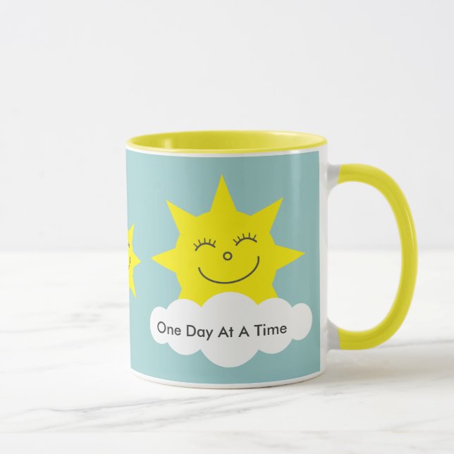 ODAAT Happy suns yellow ringer mug (Right)