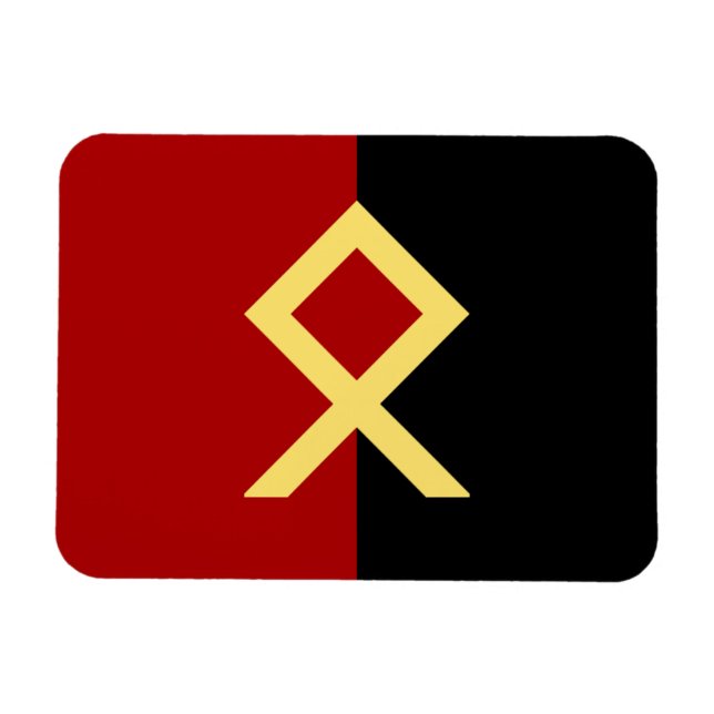 Odal Rune Flag Magnet (Horizontal)